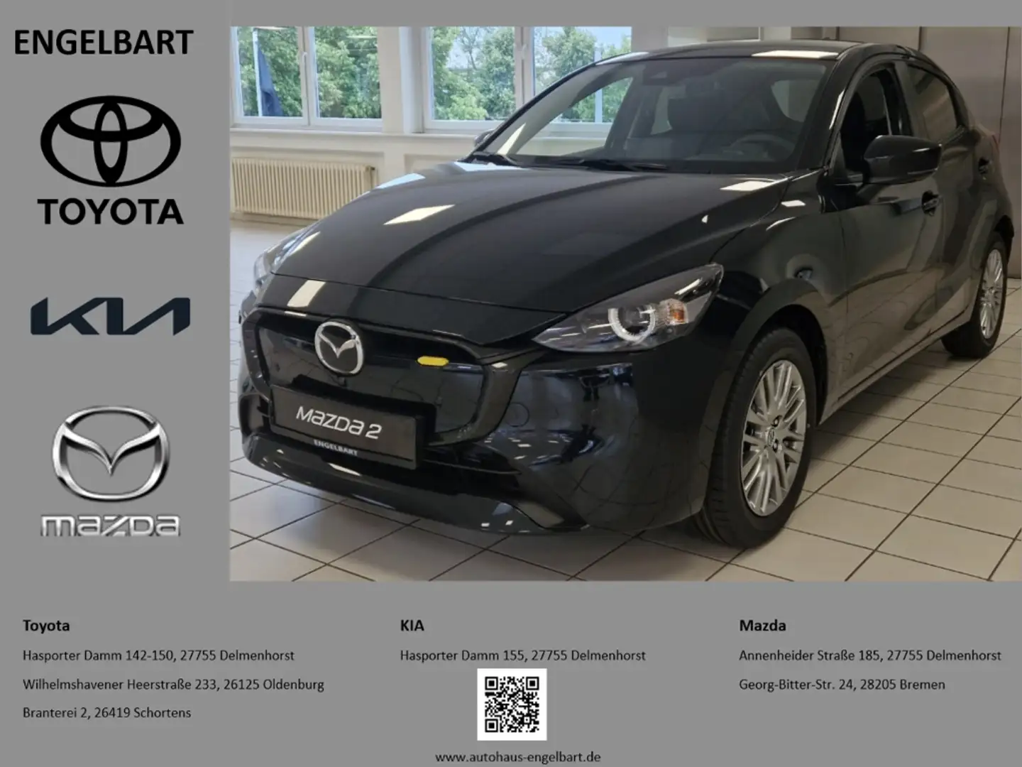 Mazda 2 1.5 Exclusive-Line 360°Kamera HUD CarPlay Navi 360 Schwarz - 1