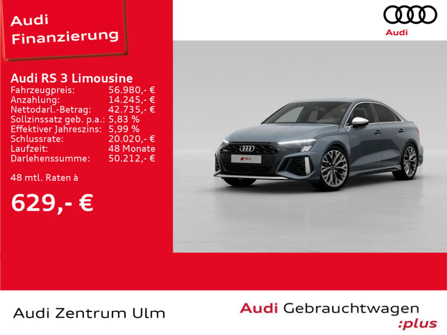 Audi RS3 S tronic MATRIX R-KAM NAV+ B&O Grau - 1