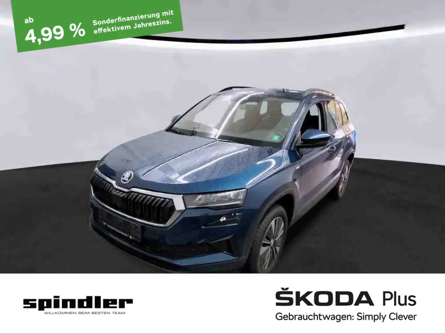 Skoda Karoq Tour 1.5TSI DSG / Navi, LED, RFK, ACC, SHZ Blau - 1
