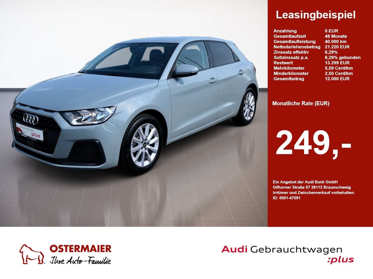Audi A1 2025 — Sportback ADVANCED 30 TFSI 116PS ALU.SITZHZG.GRA