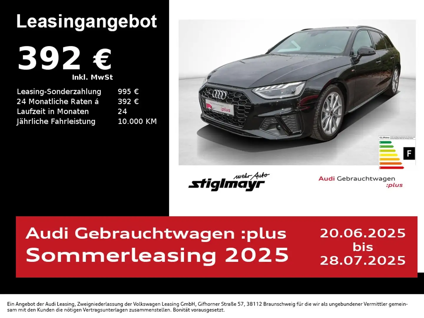 Audi A4 S line 45 TFSI quattro AHK+LED+LEDER+PANO+VC Schwarz - 1