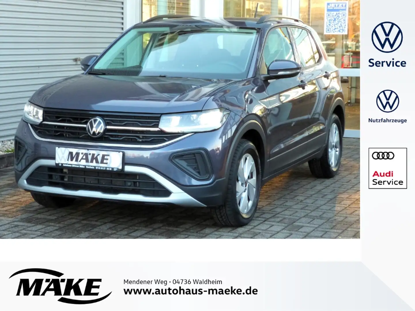Volkswagen T-Cross 1.0 TSI DSG, Life, ACC, AHK, LED, DAB+, SHZ, Grijs - 1