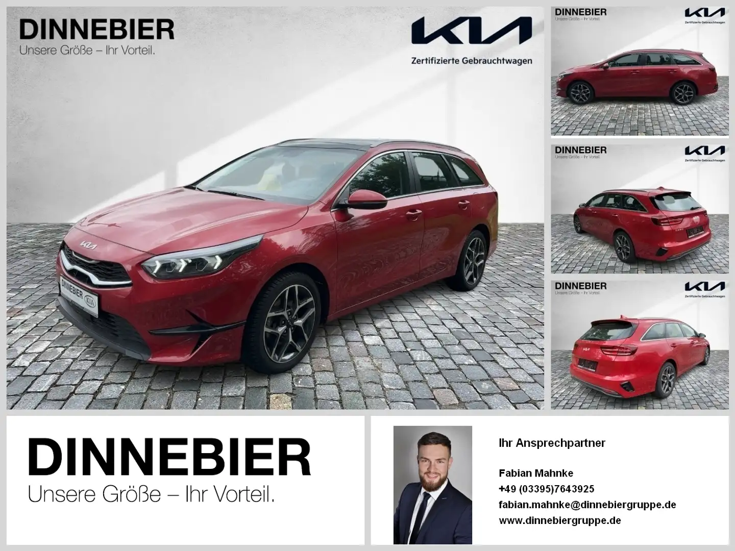 Kia Ceed SW / cee'd SW Ceed Sportswagon Spirit Glasdach+LED+Kamera Rot - 1