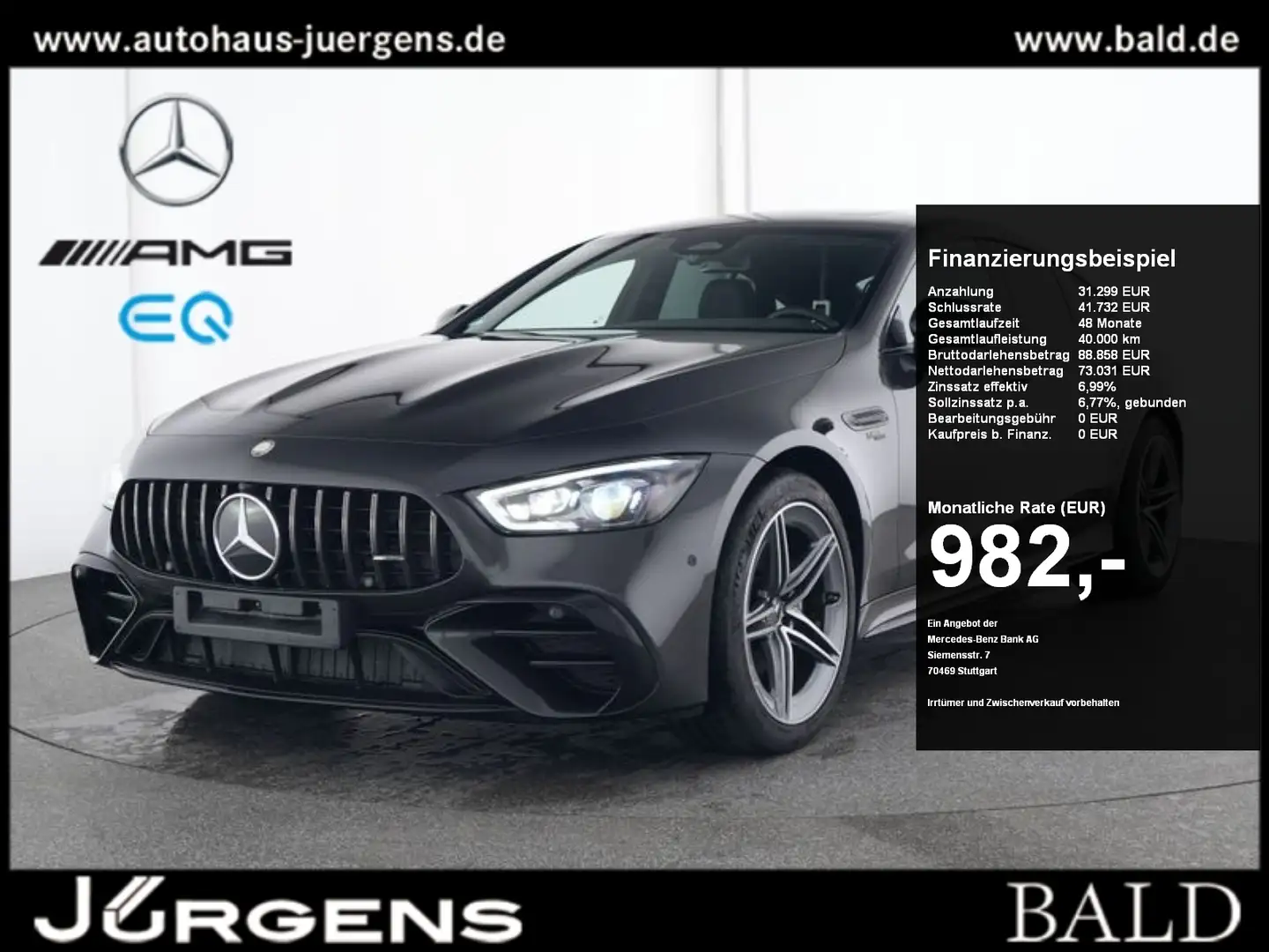Mercedes-Benz AMG GT 53 4MATIC+ /MBUX/Wide/SHD/Burm/AHK/360 Серый - 1