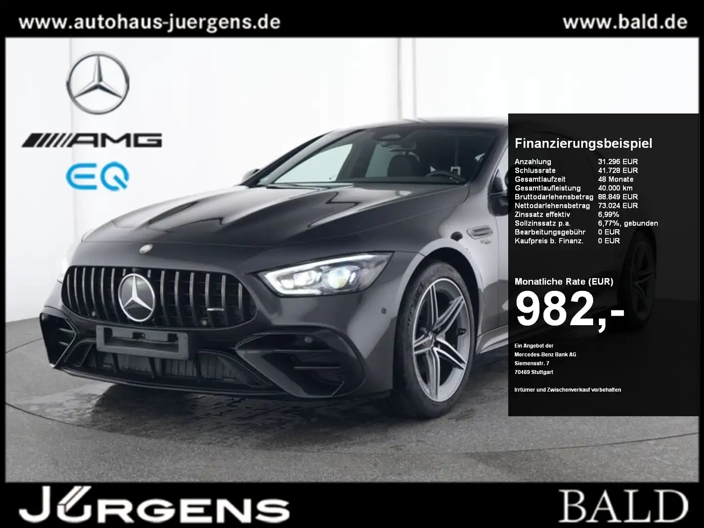 Mercedes-Benz AMG GT 53 4M+ Wide/ILS/SHD/AHK/Burm/360/Night Grau - 1
