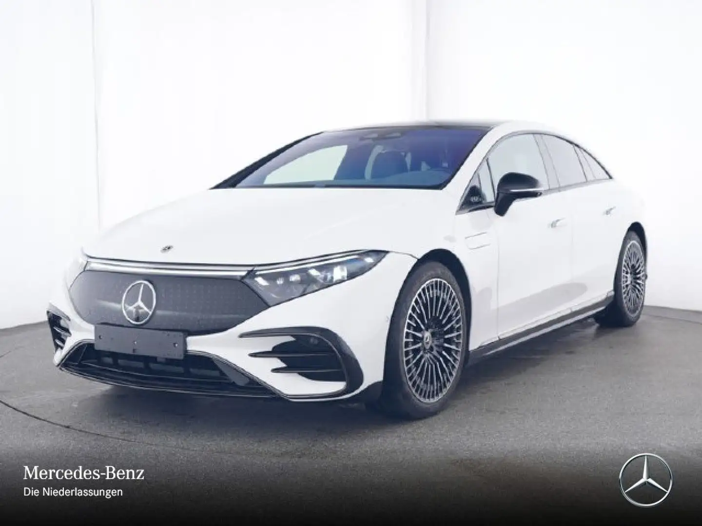 Mercedes-Benz EQS 450 AMG Fahrass Airmat Pano Burmester Distr. Weiß - 2