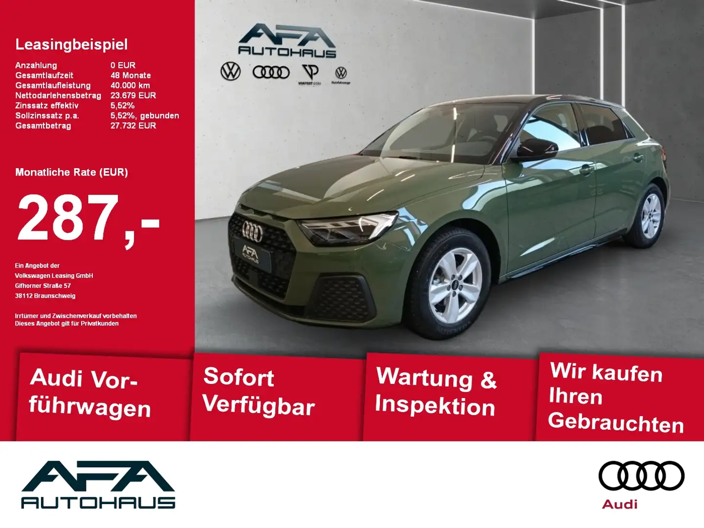 Audi A1 Sportback 25 TFSI S tr. LED*Smart.Int*PDC*SHZ Verde - 1