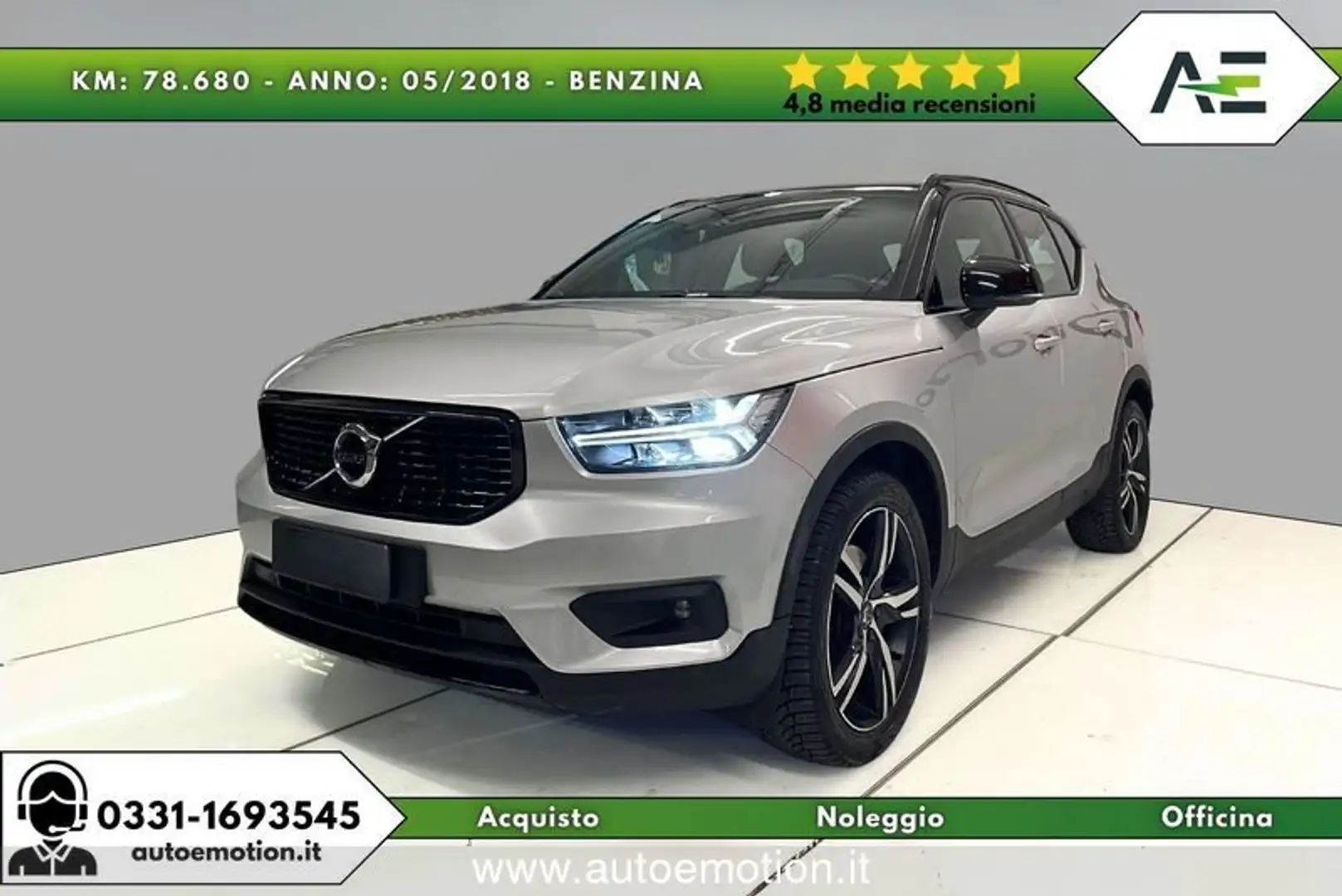 Volvo XC40 T5 AWD Geartronic R-Design Gris - 1