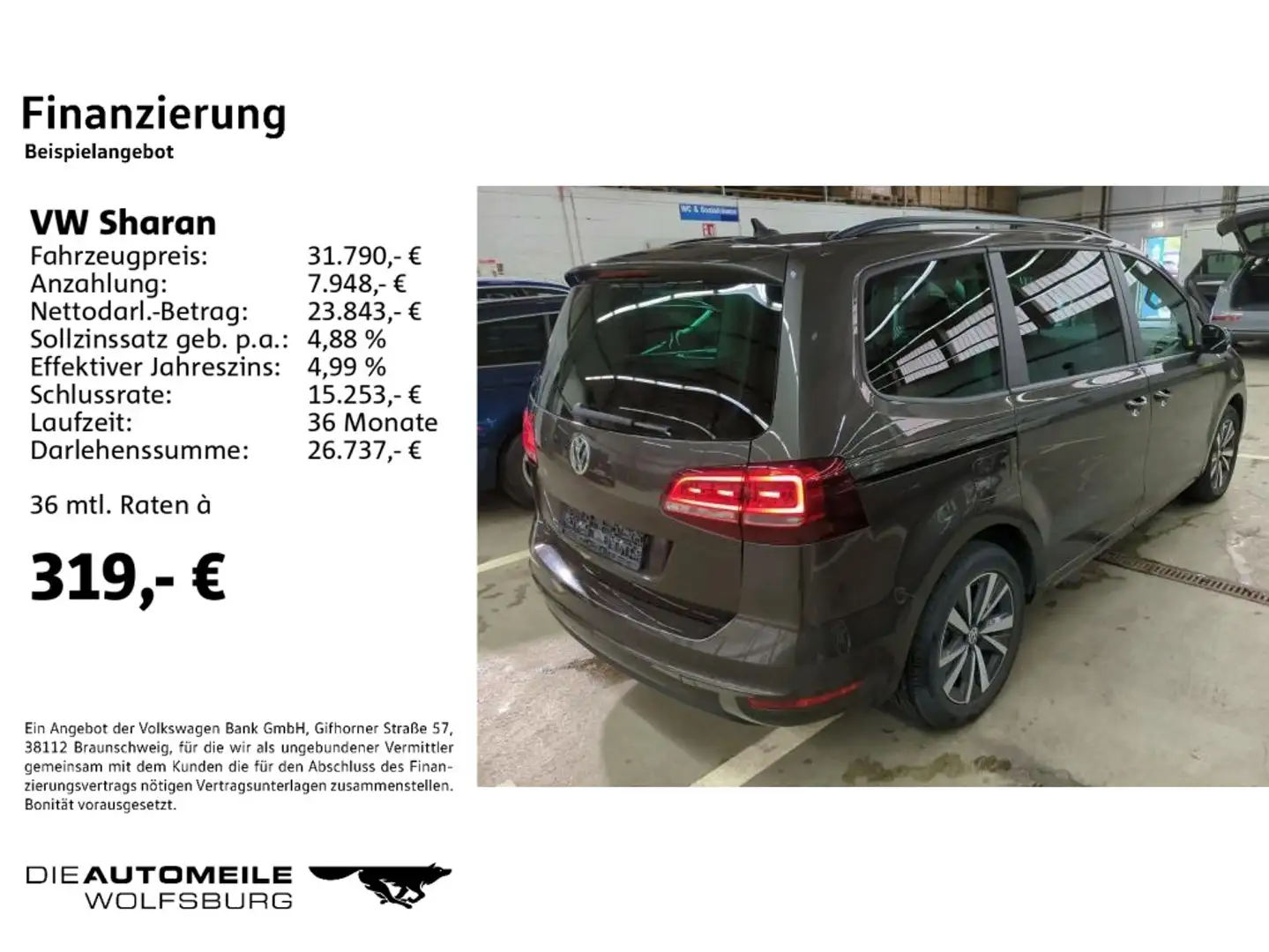 Volkswagen Sharan 2.0 TDI DSG Black Style LEDER/STANDHZ/AHK Braun - 2