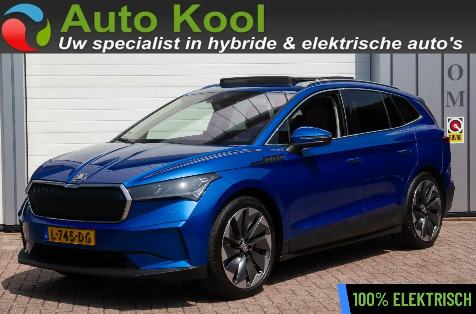 Skoda Enyaq iV 80 Sportline + Panoramadak / Leder VOL Bleu - 1