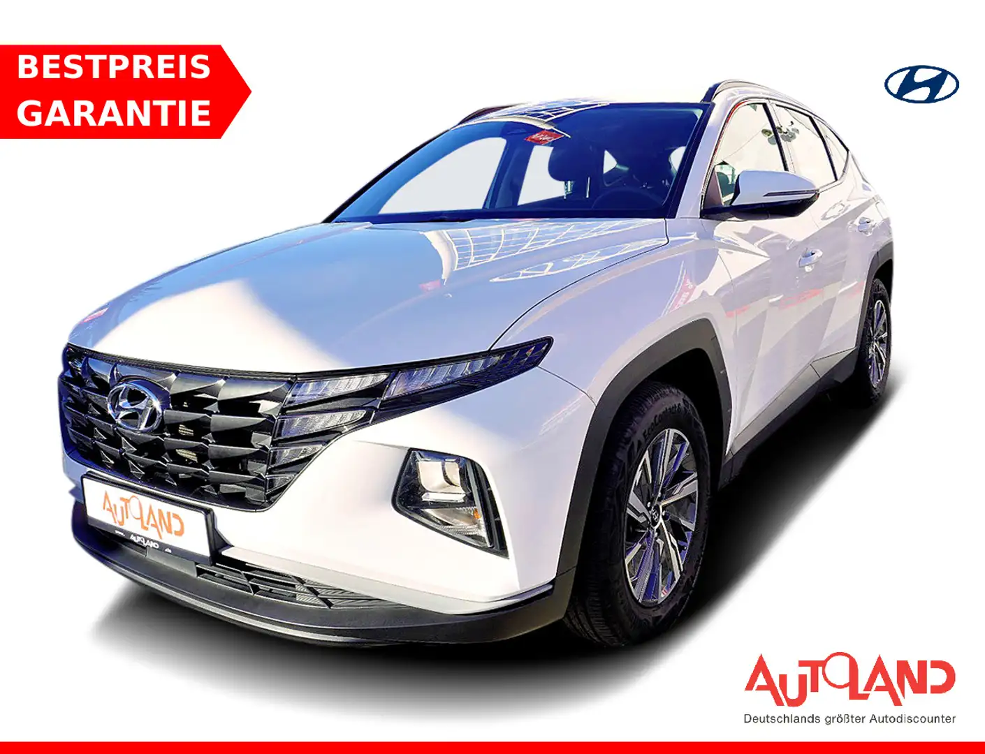 Hyundai TUCSON 1.6 T-GDI AAC SHZ Kam Apple/Android 17Z Weiß - 1