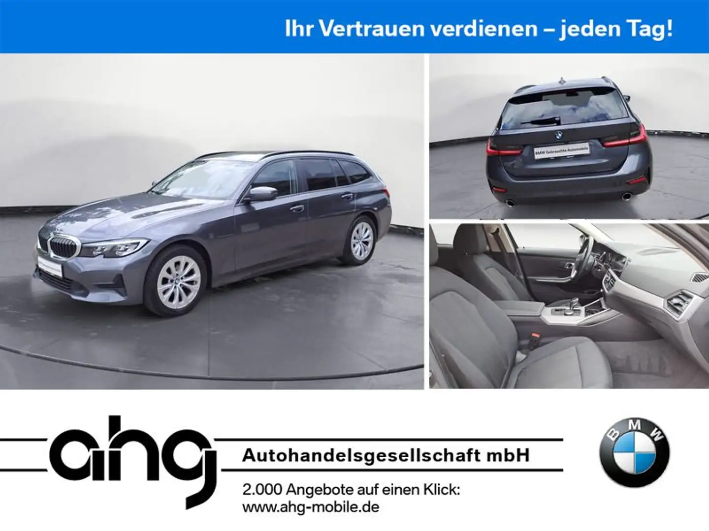 BMW 320 d Touring Advantage Aut. Standhzg. Parking As Grau - 1