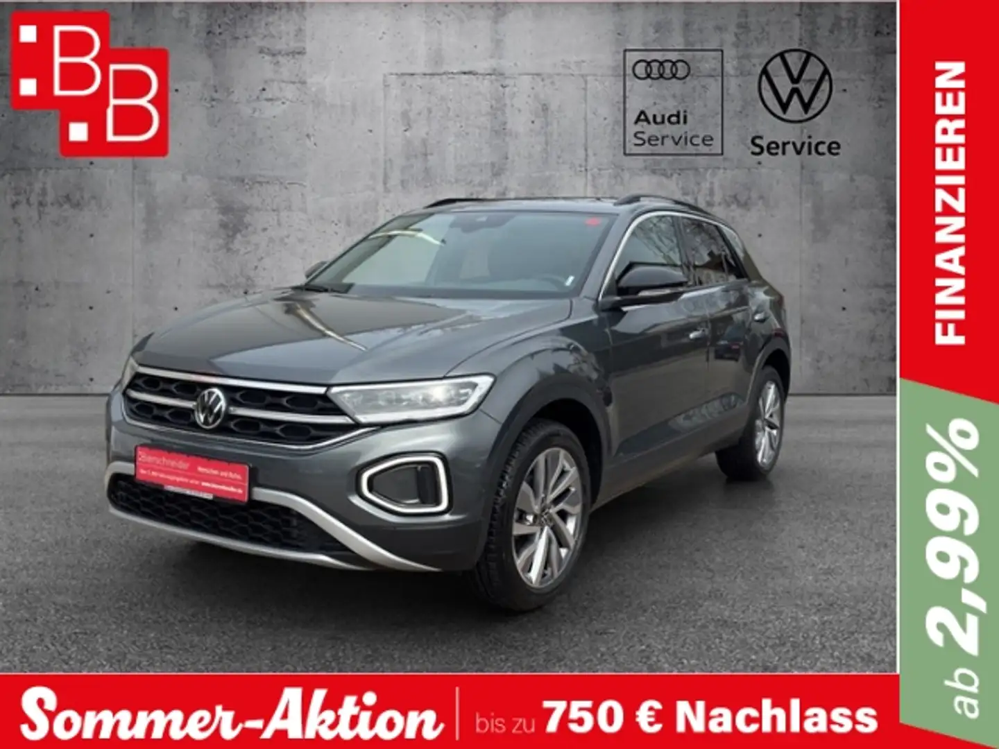 Volkswagen T-Roc 1.5 TSI DSG MOVE IQ-LIGHT DIGITAL COCKPIT KAMERA N Grau - 1