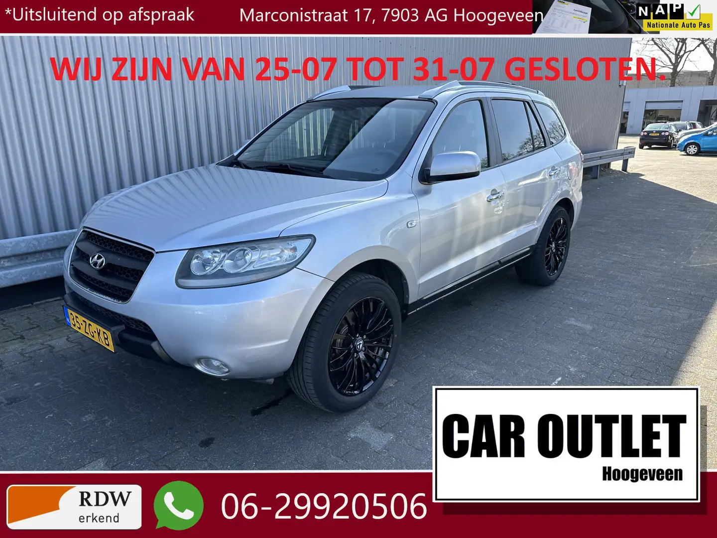 Hyundai SANTA FE 2.7i V6 Style Premium Leer, Navi, Clima Nw APK --I Сірий - 1