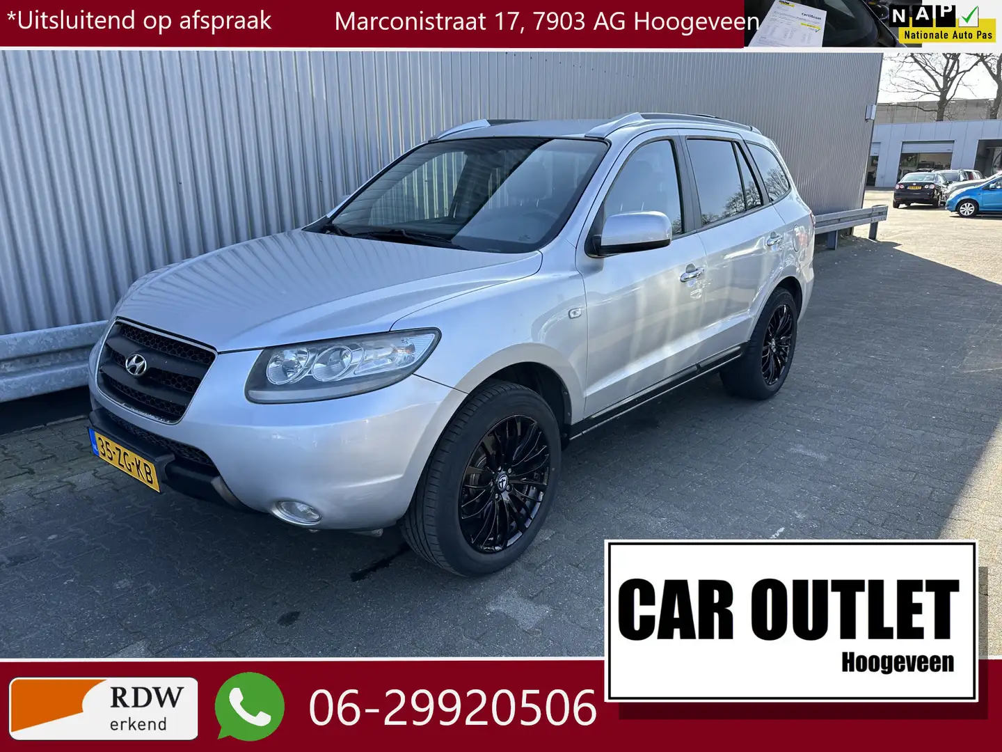 Hyundai SANTA FE 2.7i V6 Style Premium Leer, Navi, Clima Nw APK --I Gris - 1
