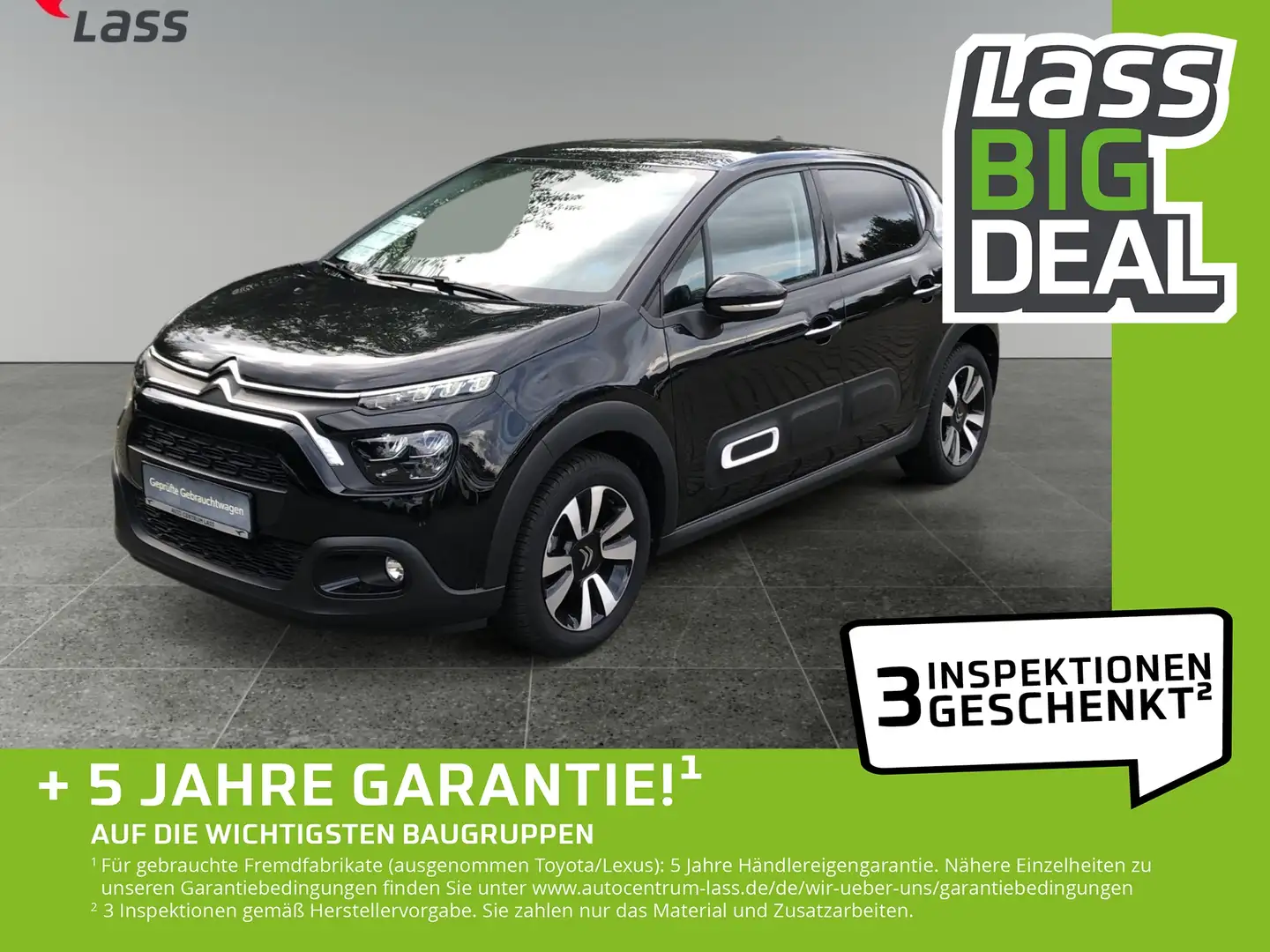 Citroen C3 1.2 PureTech 110 Max +Allwetter+Navi+Tempomat! Schwarz - 1
