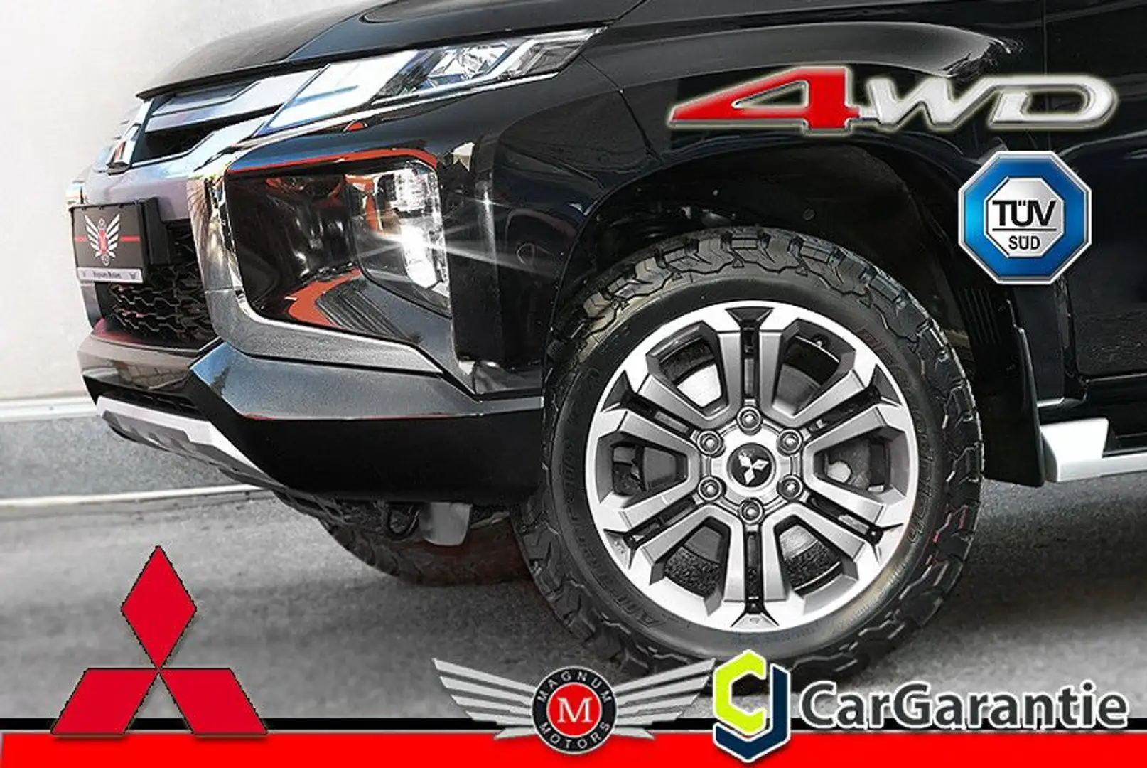 Mitsubishi L200 2.2 Di-D 4WD *Aut.*Leder*360-Cam*AHK*DAB +* Noir - 1