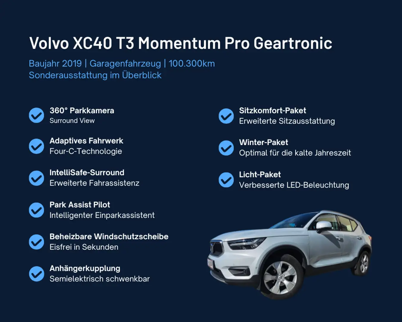 Volvo XC40 XC40 T3 Momentum Pro Geartronic Silber - 2