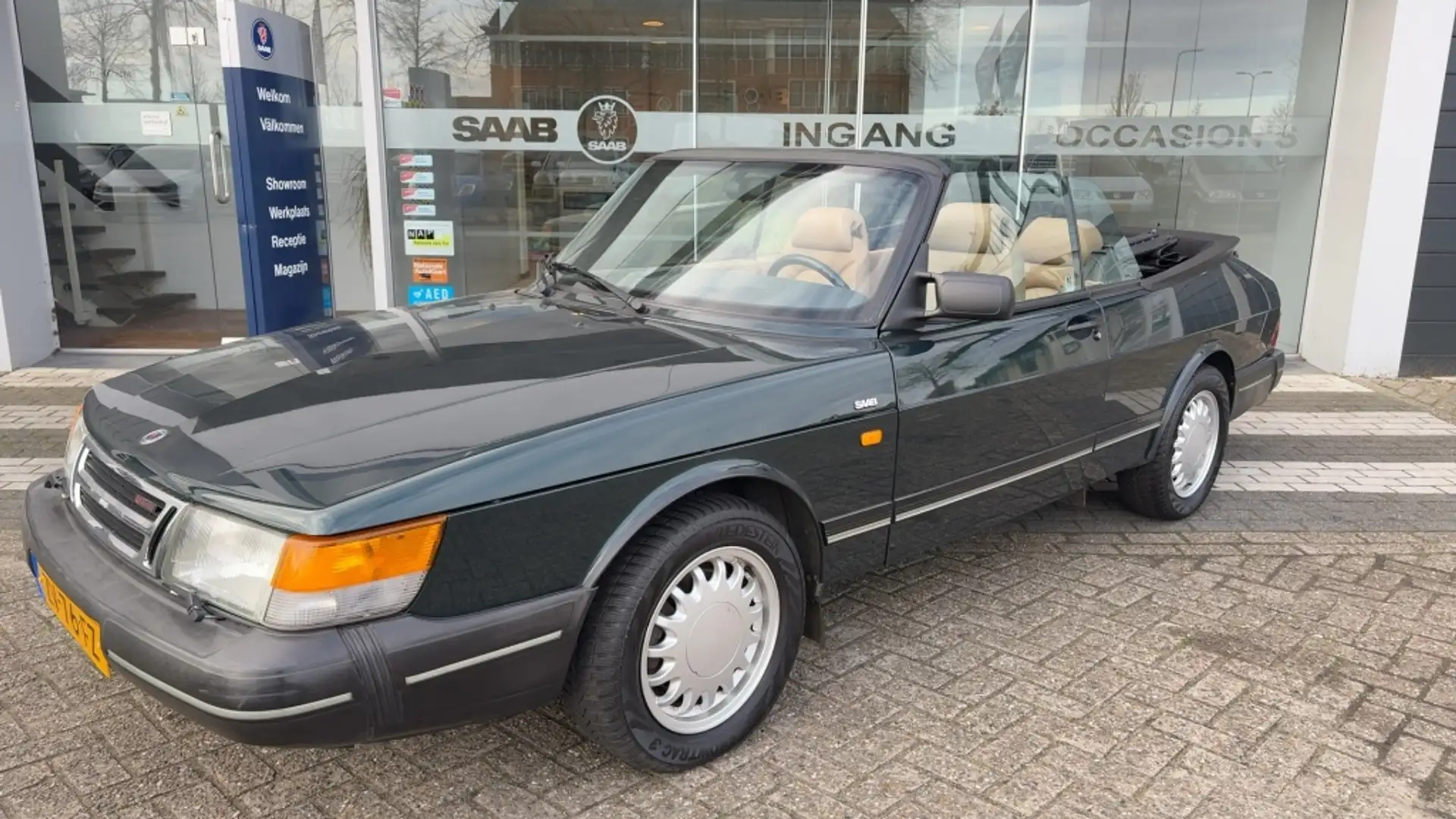 Saab 900 Cabrio 2.1i-16 NIEUWSTAAT AUTO Groen - 1