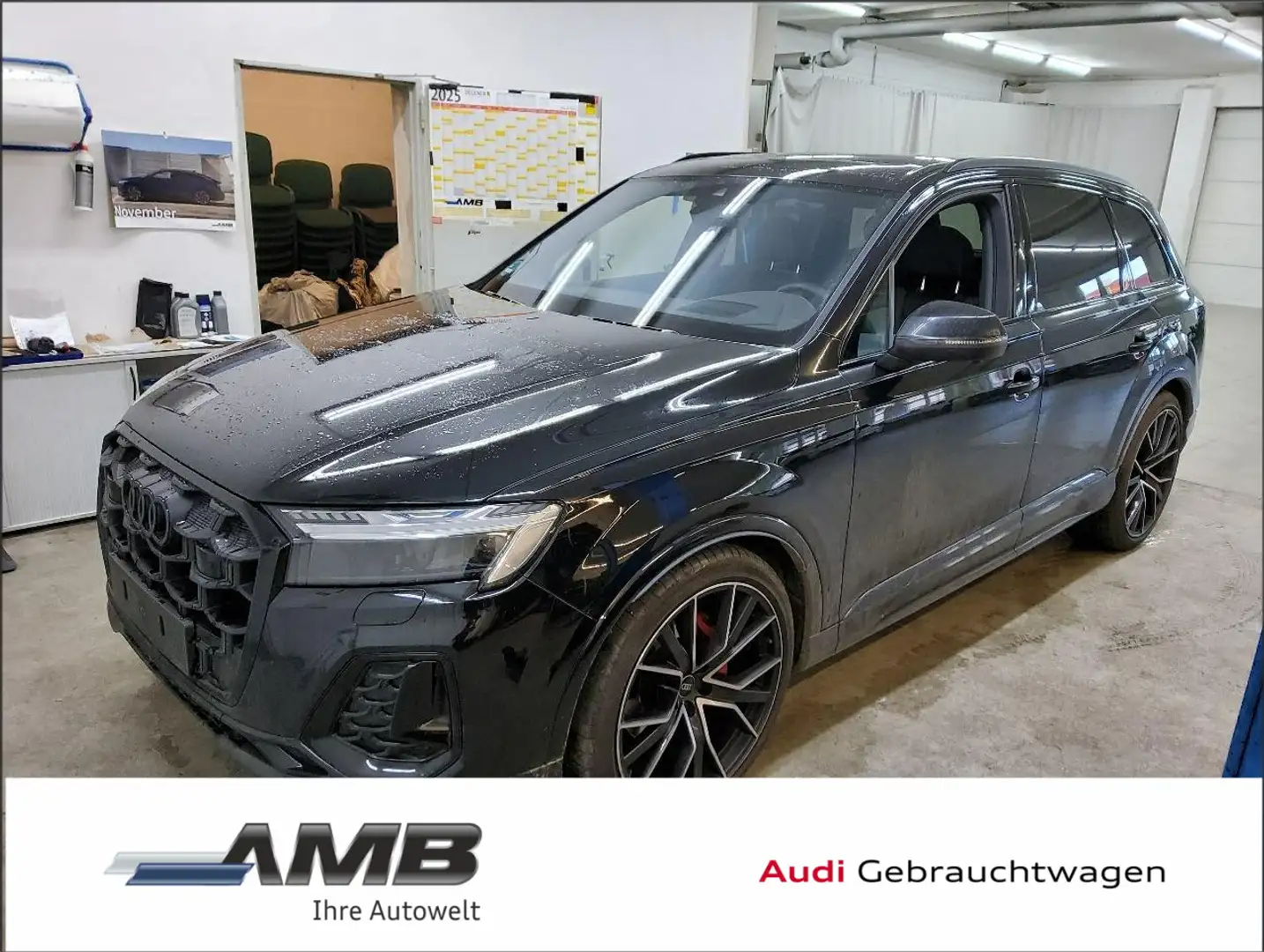 Audi Q7 S line 50 TDI AHK/Laser/HuD/Pano/Standhzg Schwarz - 1