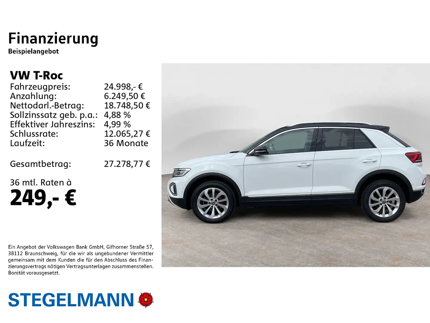 Volkswagen T-Roc 1.5 TSI DSG Facelift Style *LED*AHK*Navi* Weiß - 2