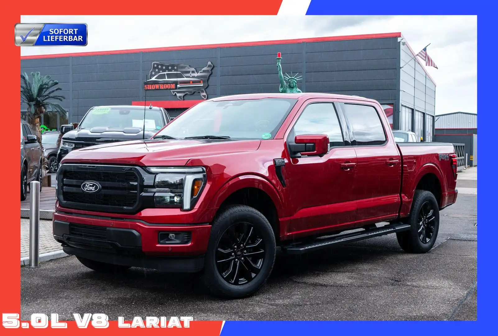 Ford F 150 Lariat Black MY25 5,0l V8,Navi,Pano,360°, Rouge - 1