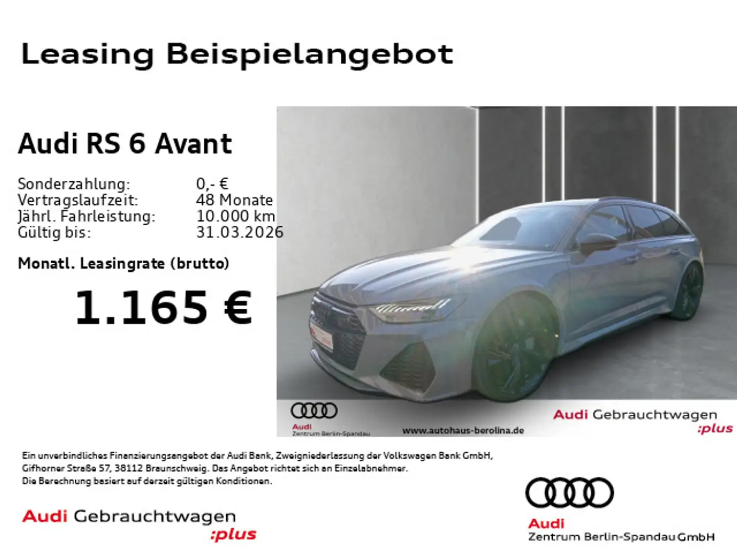 Audi RS6 RS6 Avant *PANO*StdHz*HD-MATRIX*HuD*B&O*AHK* Gris - 1