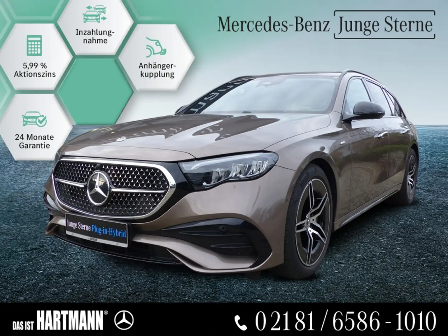 Mercedes-Benz E 300 de T AMG+ADVANCED+AHK+NIGHT+AMBIENTE+TOTWIN Braun - 1