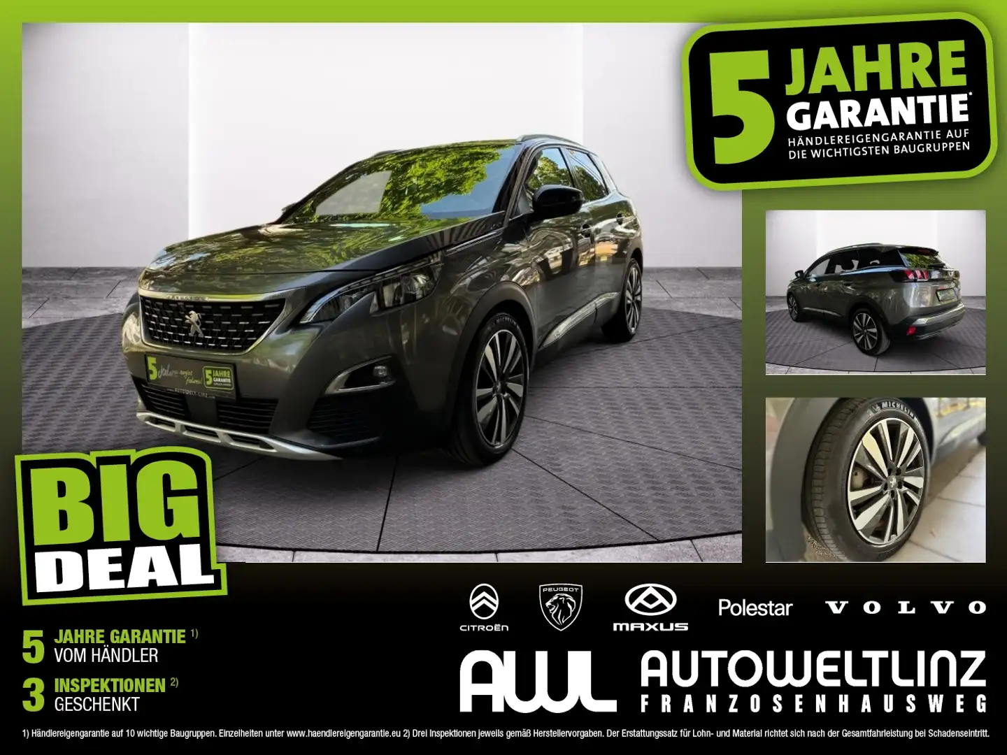 Peugeot 3008 1.6 300 GT 4 ACC+Alcantara+LED+Navi+SHZ+Kam. Grau - 1