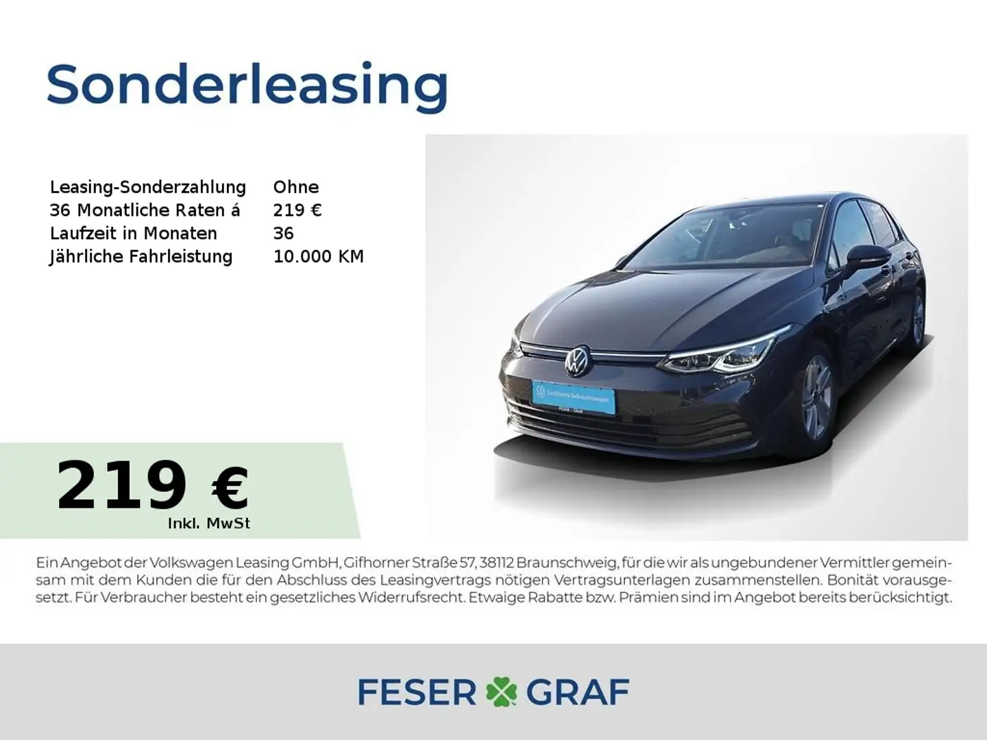 Volkswagen Golf 8 1.5 TSI Life ACC LED-Plus Navi PDC Sitzh. Grau - 1