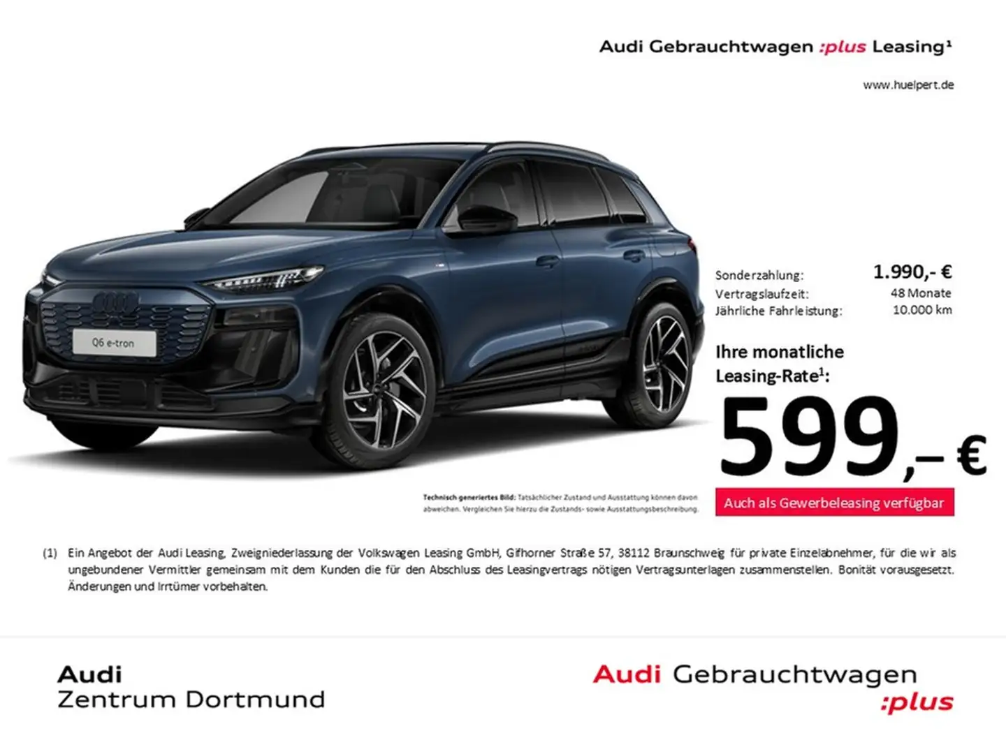 Audi Q6 e-tron quattro S LINE PANO B&O AHK 360CAM 21Z Blauw - 1