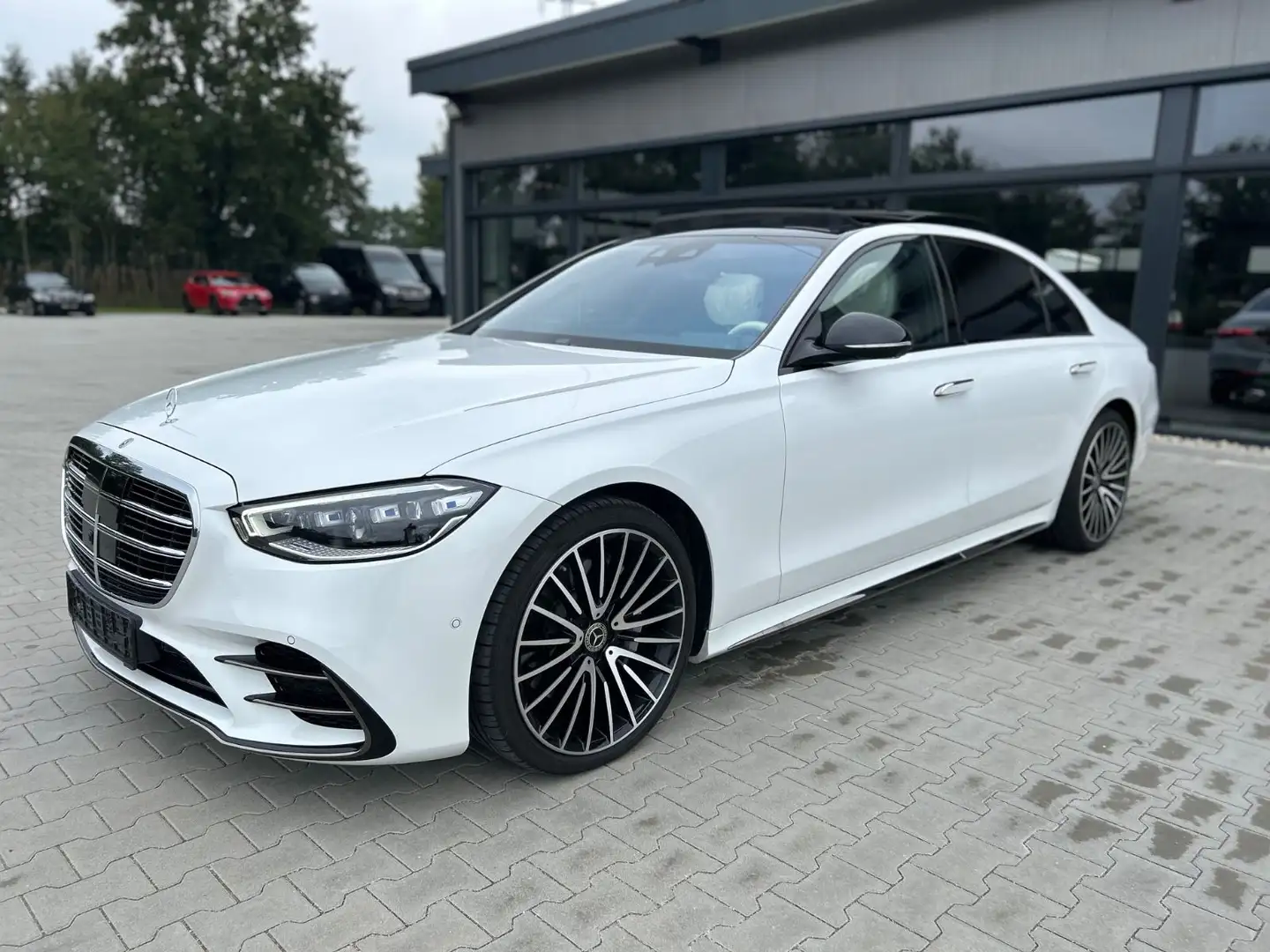 Mercedes-Benz S 450 S450d 4M Lang AMG Manufactur -HUD-Belü.Sitz-Pano Weiß - 1