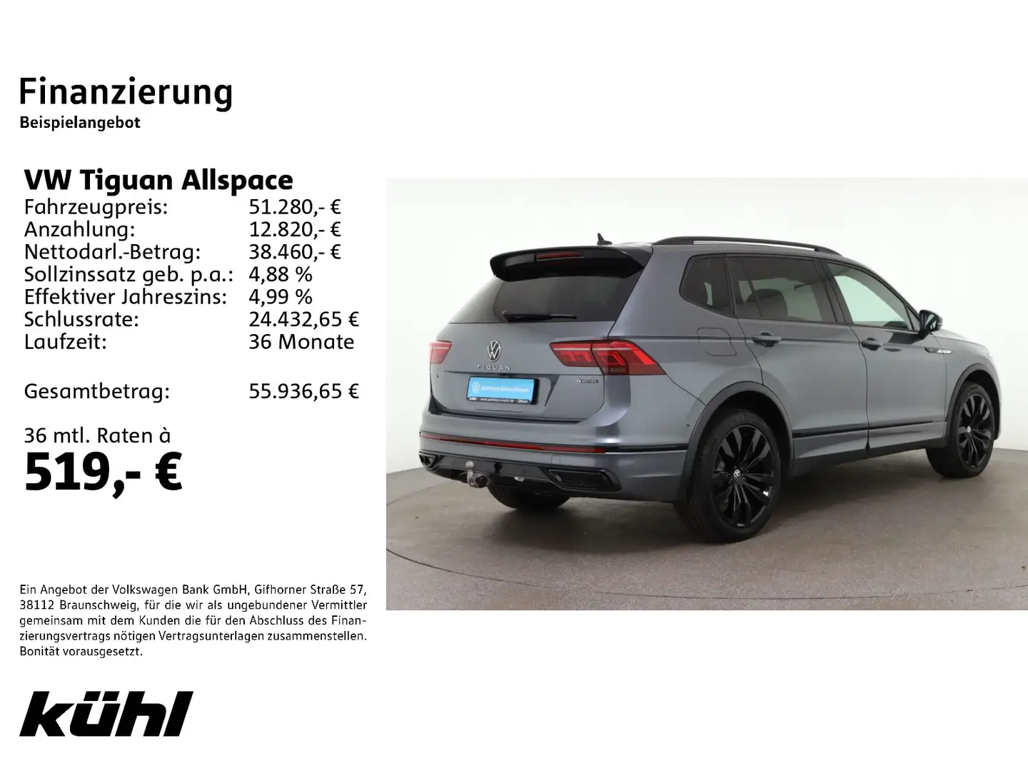 Volkswagen Tiguan Allspace 2.0 TDI 4M DSG R line IQ.Light/A Grau - 2
