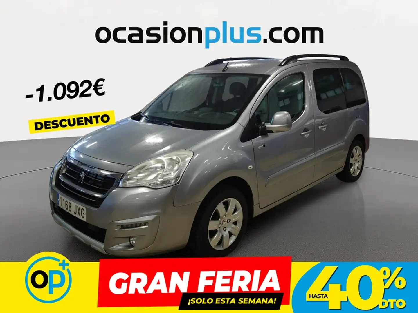 Peugeot Partner Tepee 1.6BlueHDI Style 120 Gris - 1