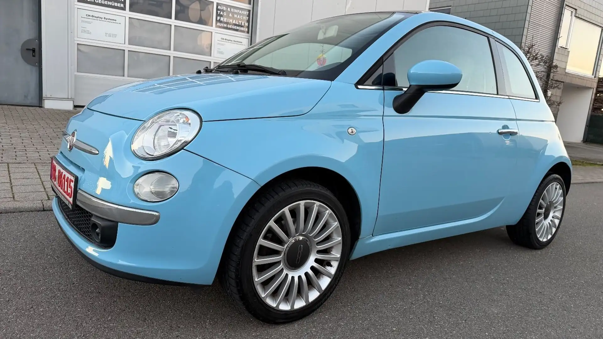 Fiat 500 86PS TÜV,KLIMA,46.000KM,PANORAMADACH Bleu - 1