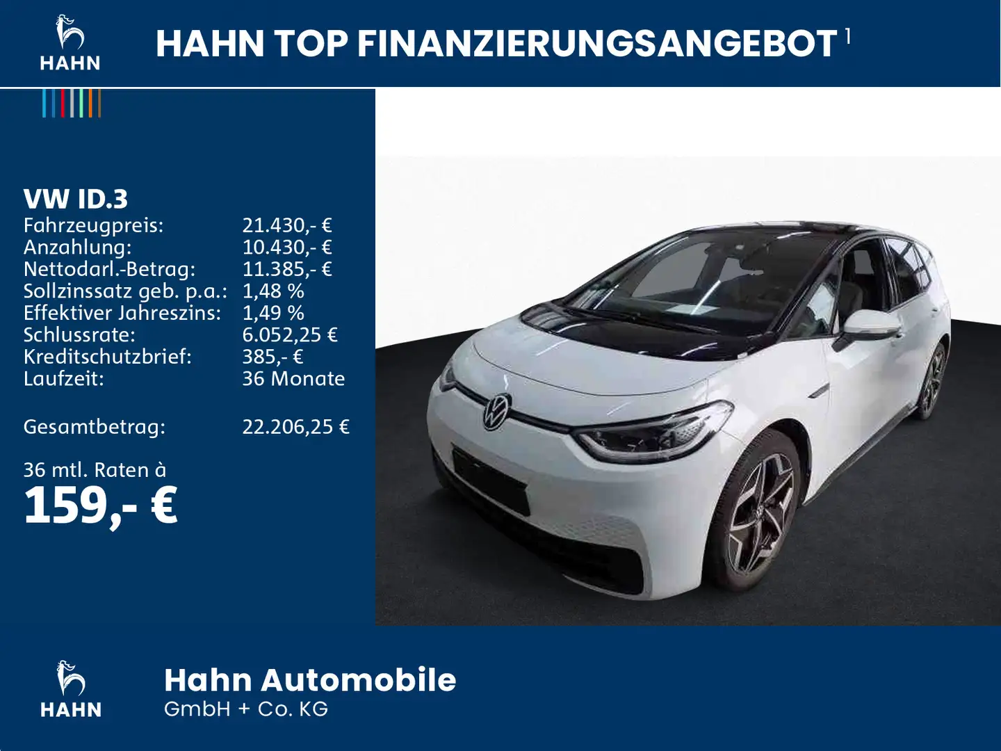 Volkswagen ID.3 Pro Performance Business Matrix Nav ACC CAM Weiß - 2