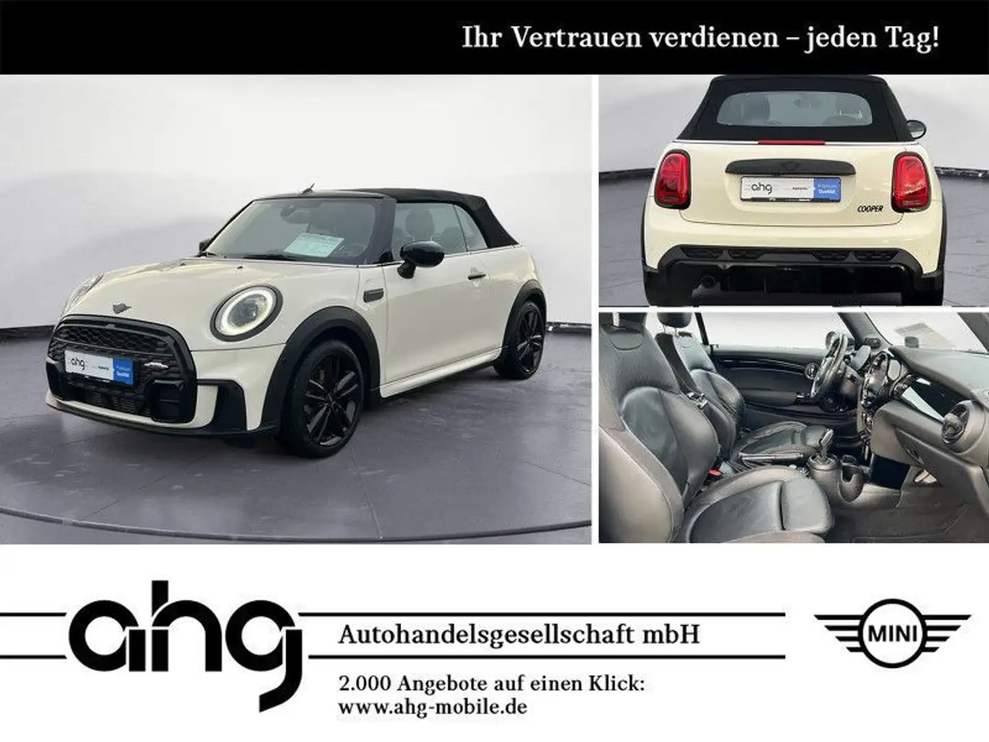 MINI Cooper Cabrio JCW Trim Steptronic Navi Sitzheizu Blanc - 1