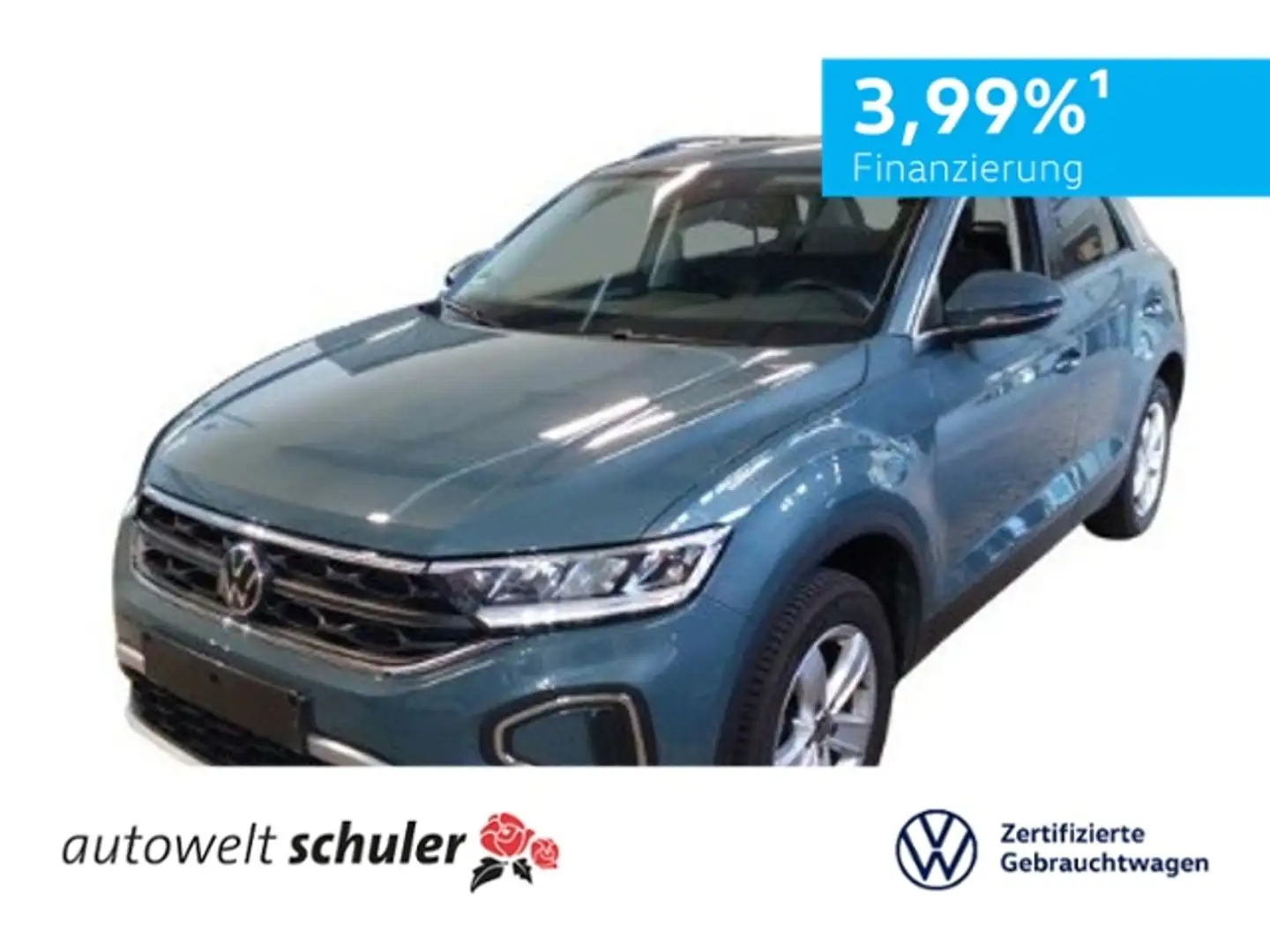 Volkswagen T-Roc 1,5 TSI DSG Life AHK Navi LED Blau - 1