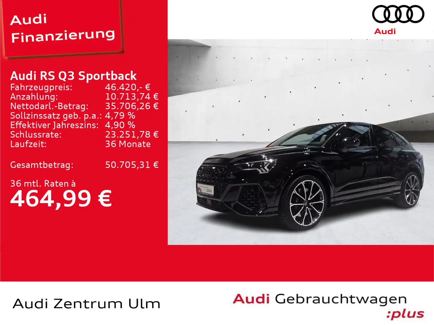 Audi RS Q3 280 KM/H ESSENTIALS-PAKET RS-AGA Negru - 1
