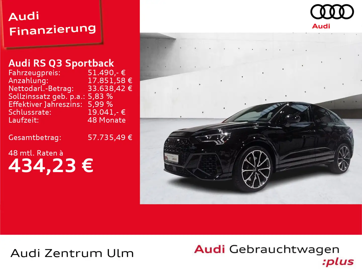 Audi RS Q3 280 KM/H ESSENTIALS-PAKET RS-AGA Negro - 1