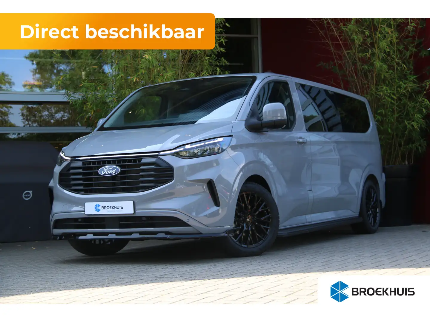 Ford Transit Custom 320 2.0 TDCI L2H1 Broekhuis Black Edition dubbele Gris - 1