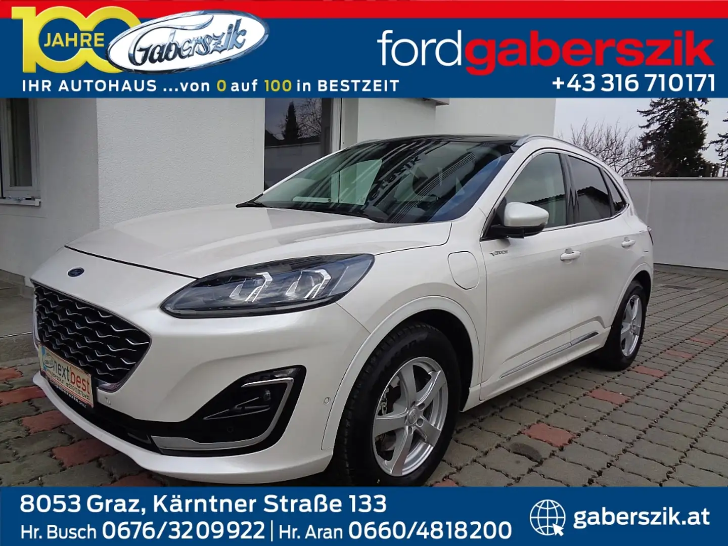 Ford Kuga 2,5 Duratec PHEV Vignale Aut. Weiß - 1
