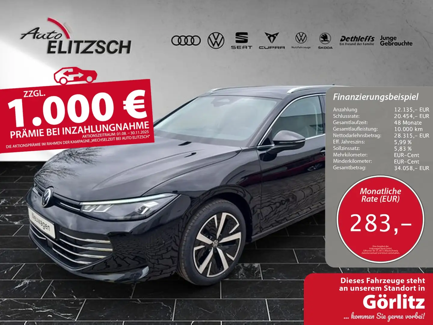 Volkswagen Passat 1.5 eTSI 110 kW Business Schwarz - 1