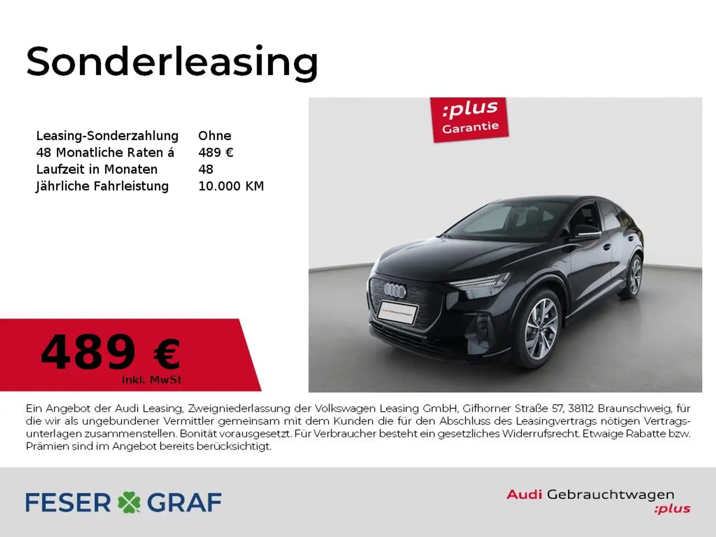 Audi Q4 e-tron Sportback 45 e-tron /Matrix/HUD/AHK/Sonos Noir - 1