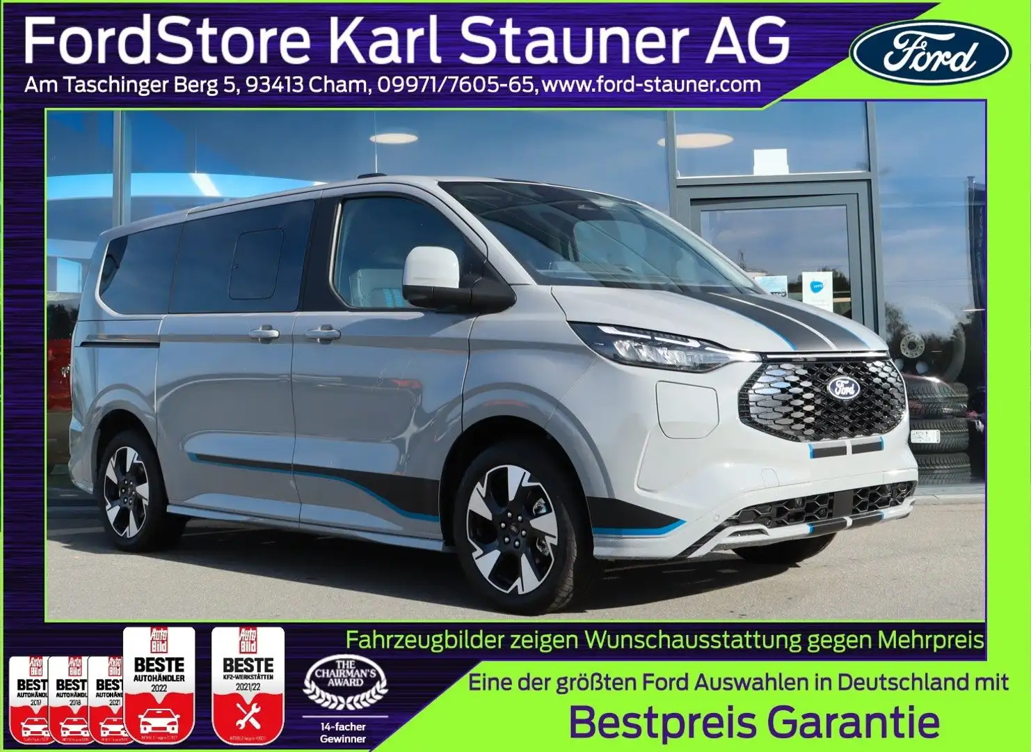 Ford Tourneo Custom Sport BEV 340 L1 0,0% FIN mgl.* Alb - 1