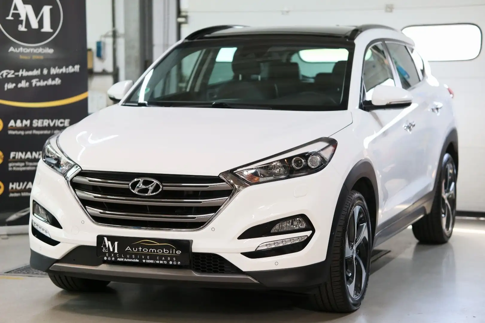 Hyundai TUCSON *PREMIUM*4WD*PANO*LEDER*NAVI* Bianco - 1