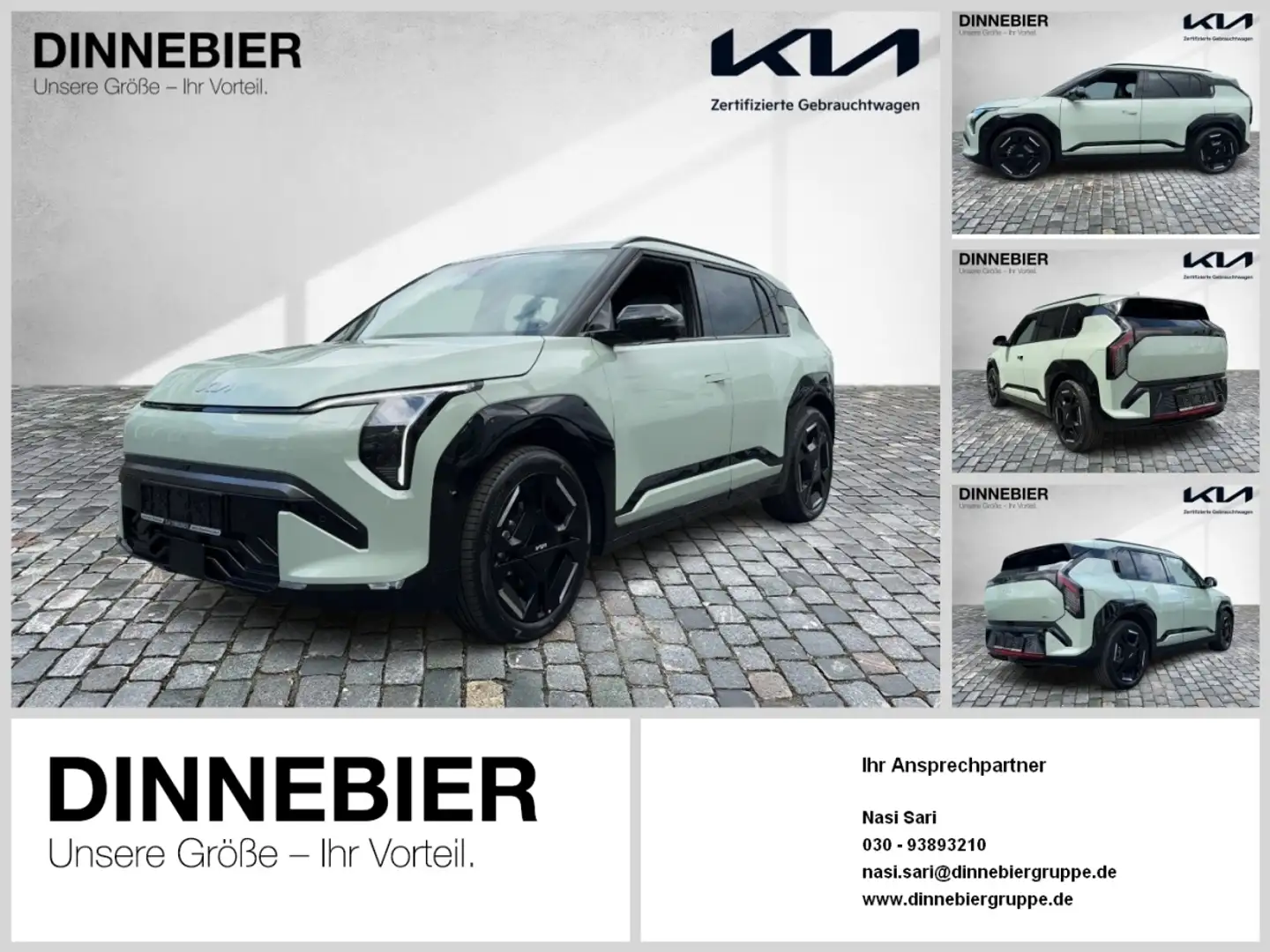Kia EV3 GT-Line 81.4kWh LED+360°Kamera+Headup Zelená - 1