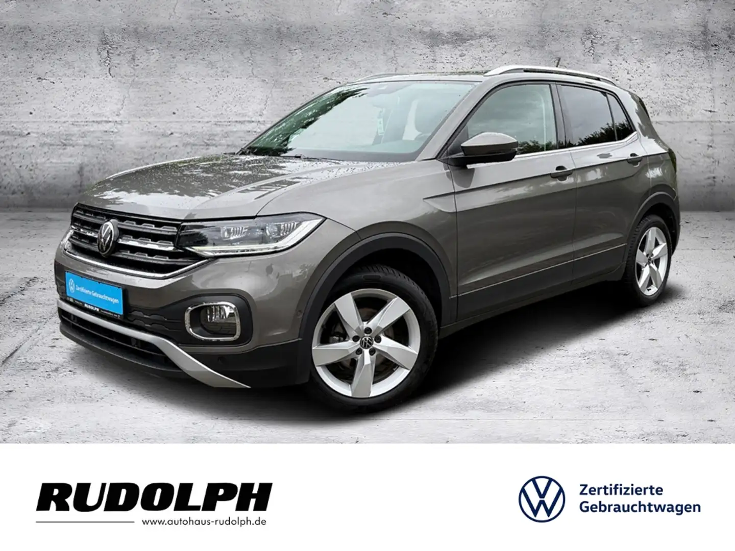 Volkswagen T-Cross 1.0 TSI Style 6-Gang LED BT Navi SHZ PDC Klima ACC Gris - 1