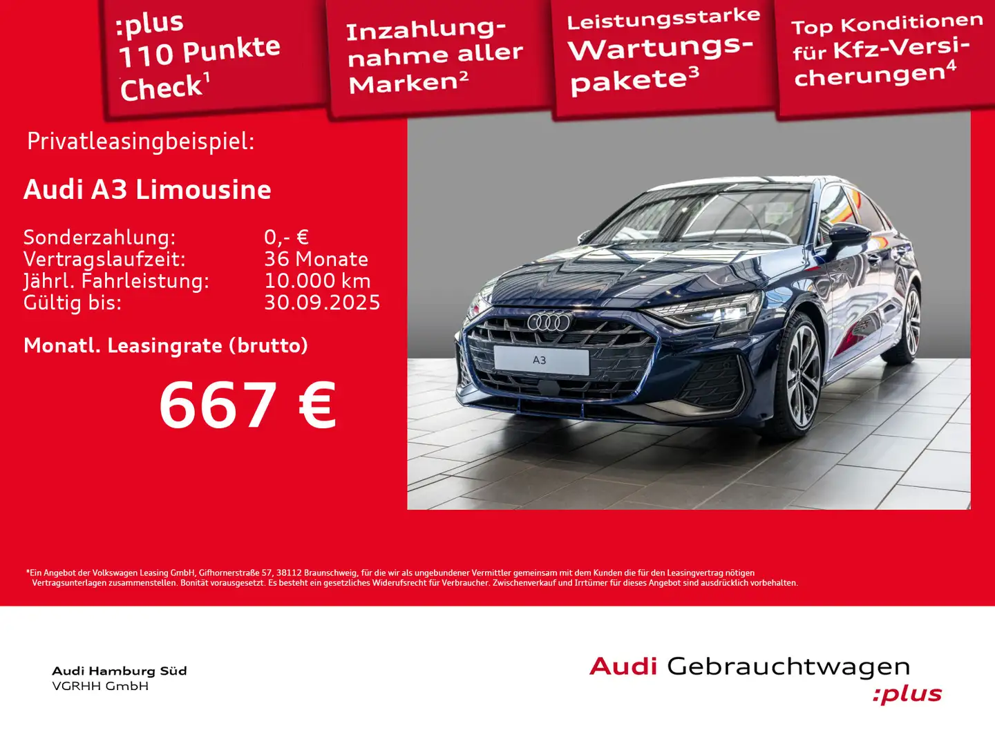 Audi A3 35 TFSI S tronic 2xS LINE/PANO/LM19 Bleu - 1