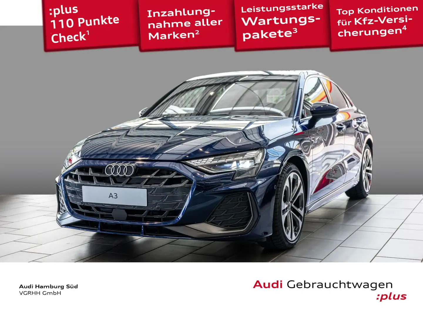 Audi A3 35 TFSI S tronic 2xS LINE/PANO/LM19 Blauw - 1